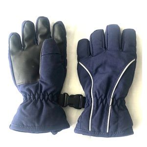Navy and black gloves